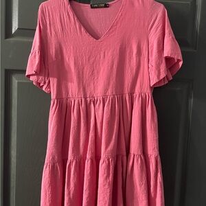 Fancyinn Vibrant Pink Textured Top